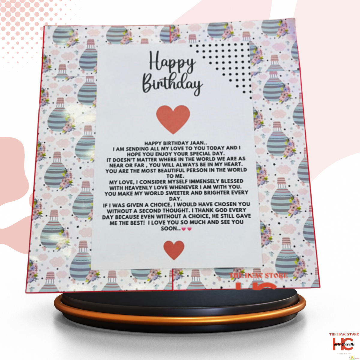 Personalized Falling Greeting Card