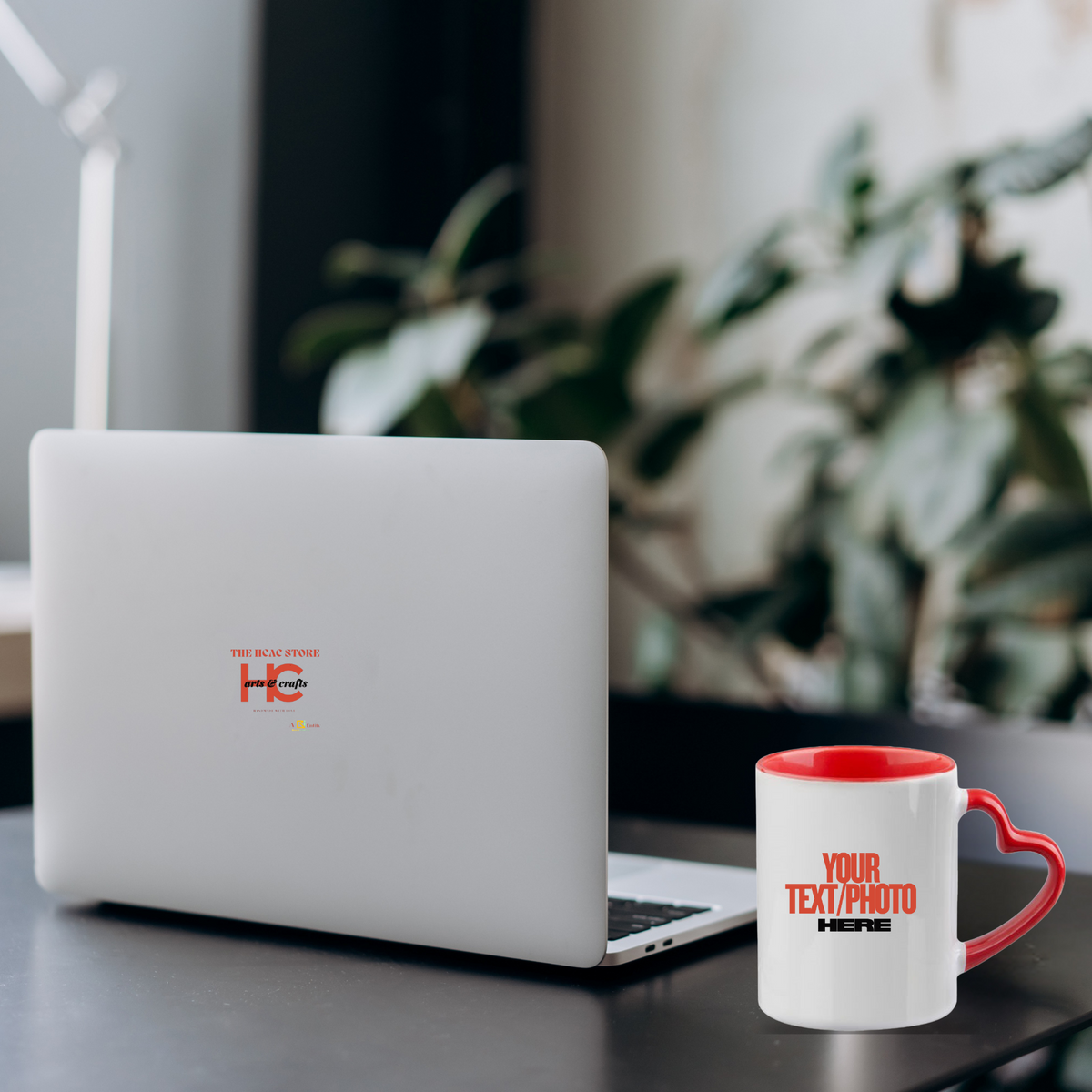 Personalized Heart Handle Coffee Mug