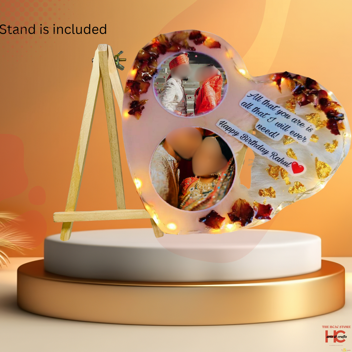 Personalized Resin Frame with Light