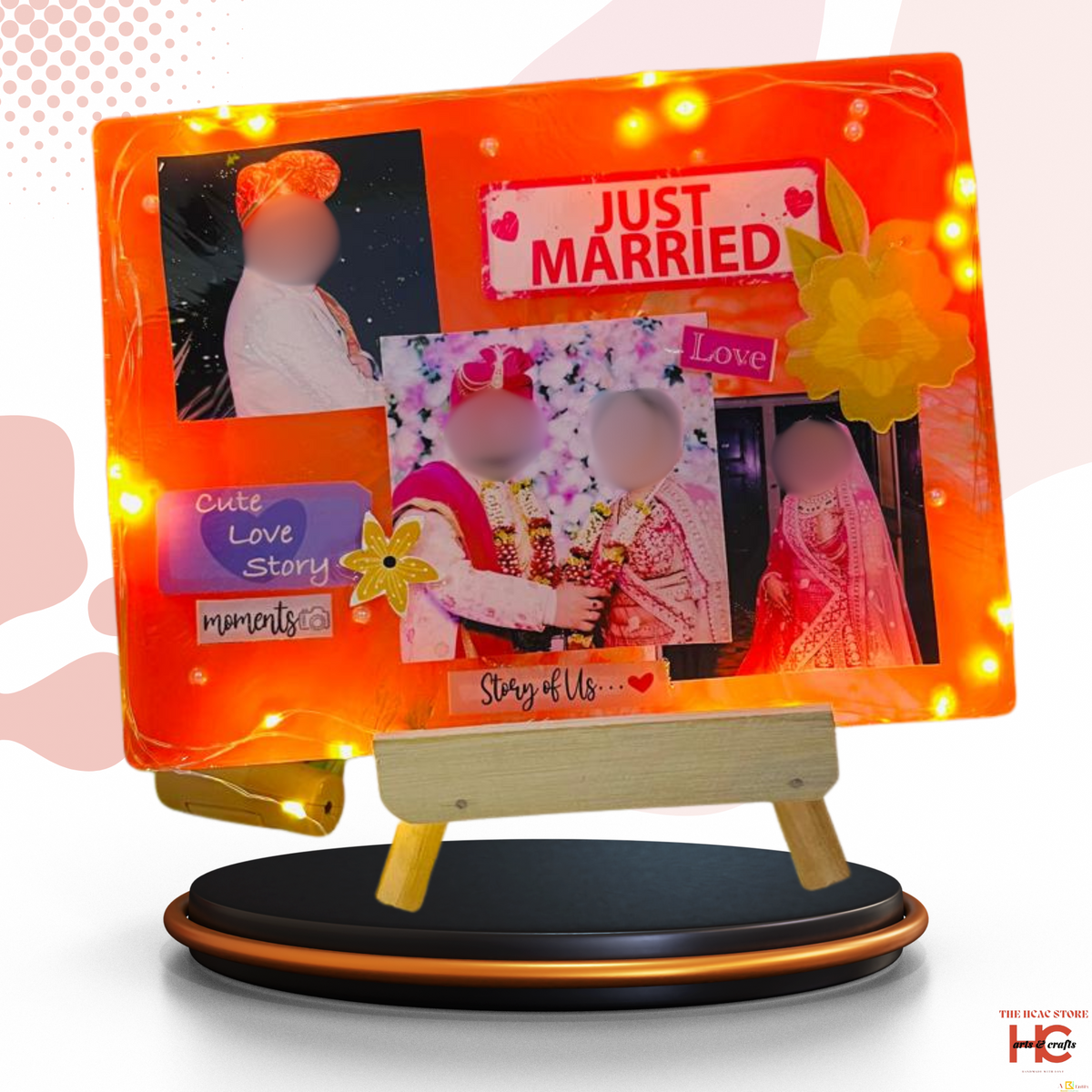 Personalized Resin Frame with Light