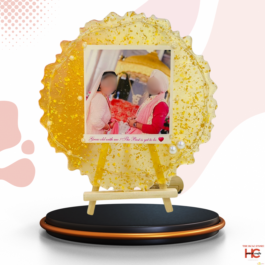Personalized Zig Zag Resin Frame with Light