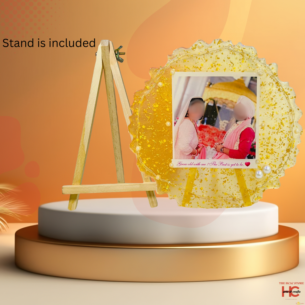 Personalized Zig Zag Resin Frame with Light