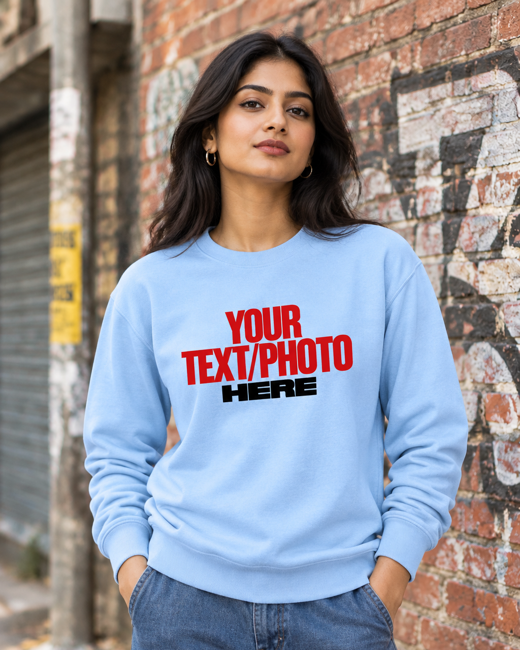 Baby Blue Sweatshirt Female