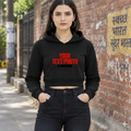 Black Cropped Hoodie