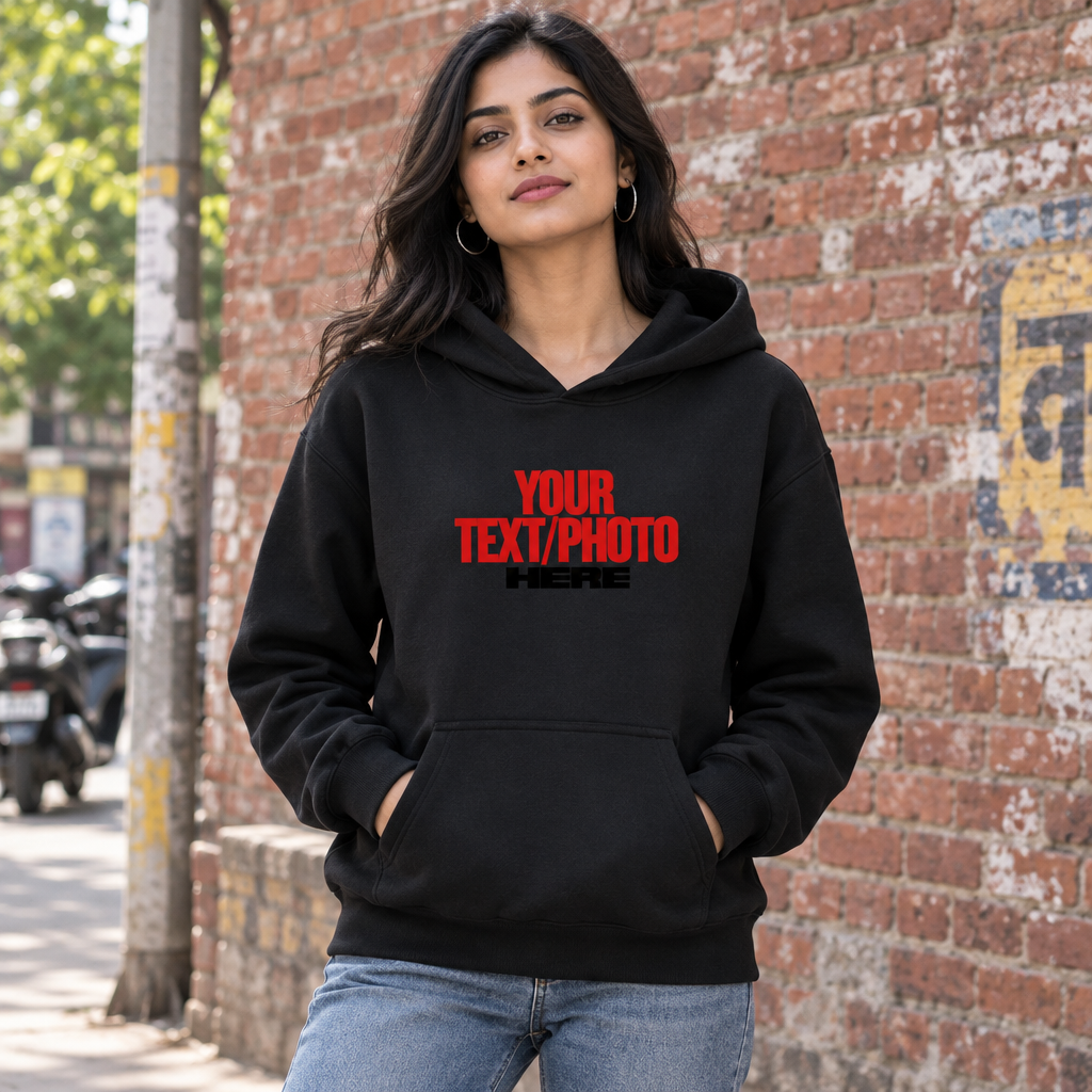 Black Pullover Hoodie Female