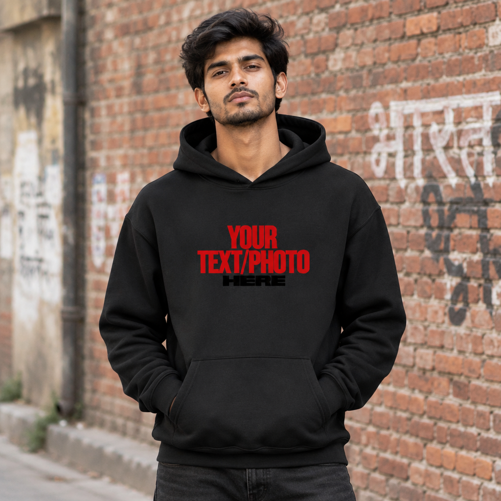 Black Pullover Hoodie Male