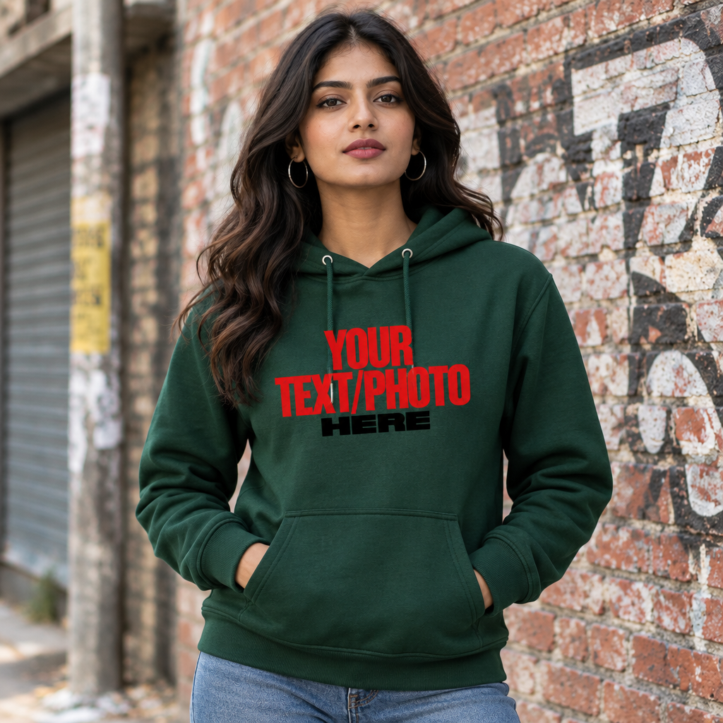 Bottle Green Hoodie Female