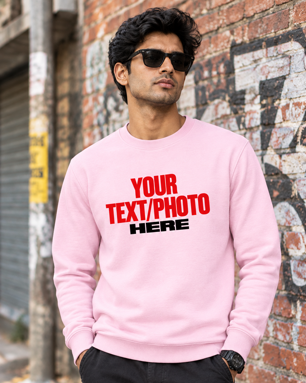 Light Baby Pink Sweatshirt Male
