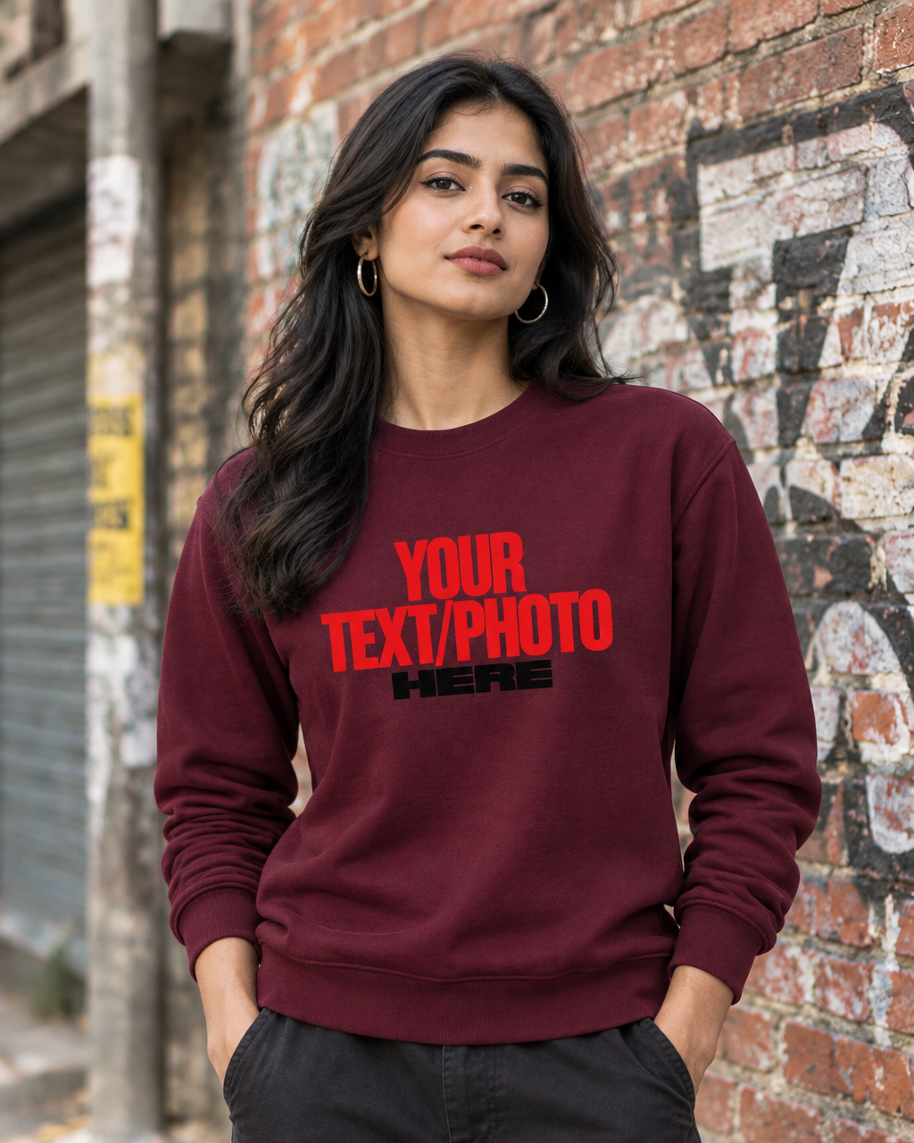 Maroon Sweatshirt Female