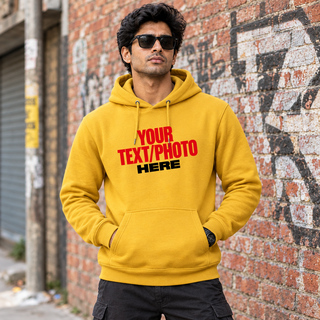 Mustard Yellow Hoodie Male