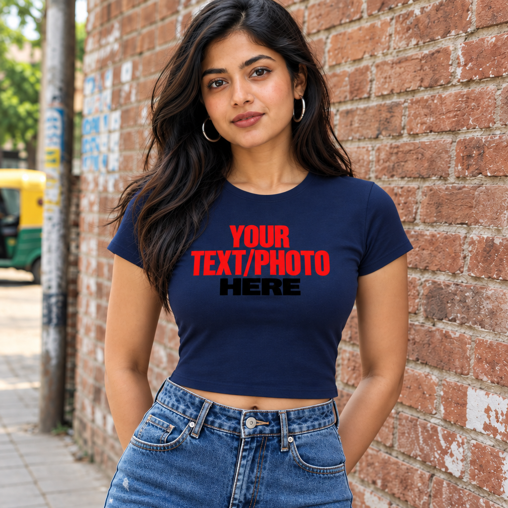 Navy Blue Baby Tee