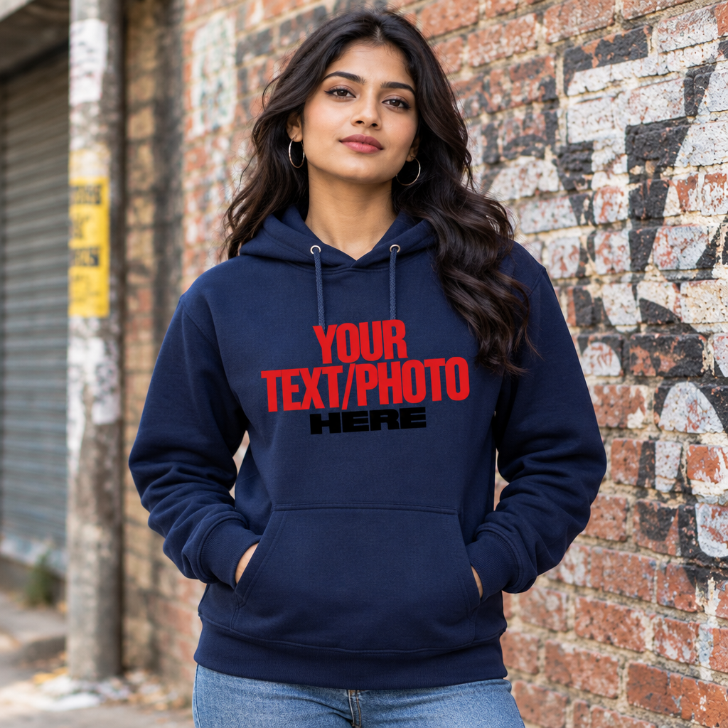 Navy Blue Hoodie Female