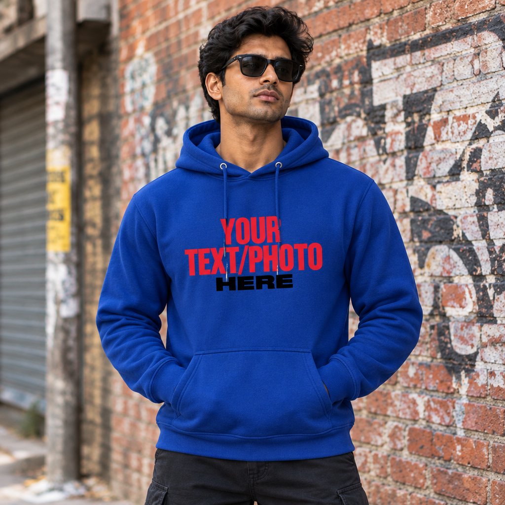 Royal Blue Hoodie Male