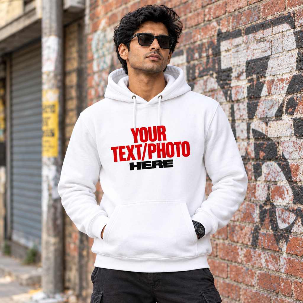 White Hoodie Male