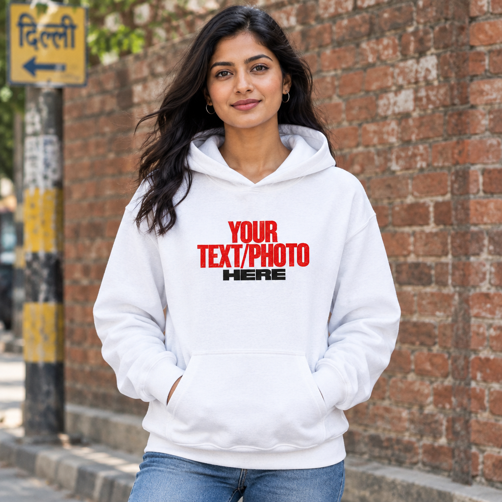 White Pullover Hoodie Female