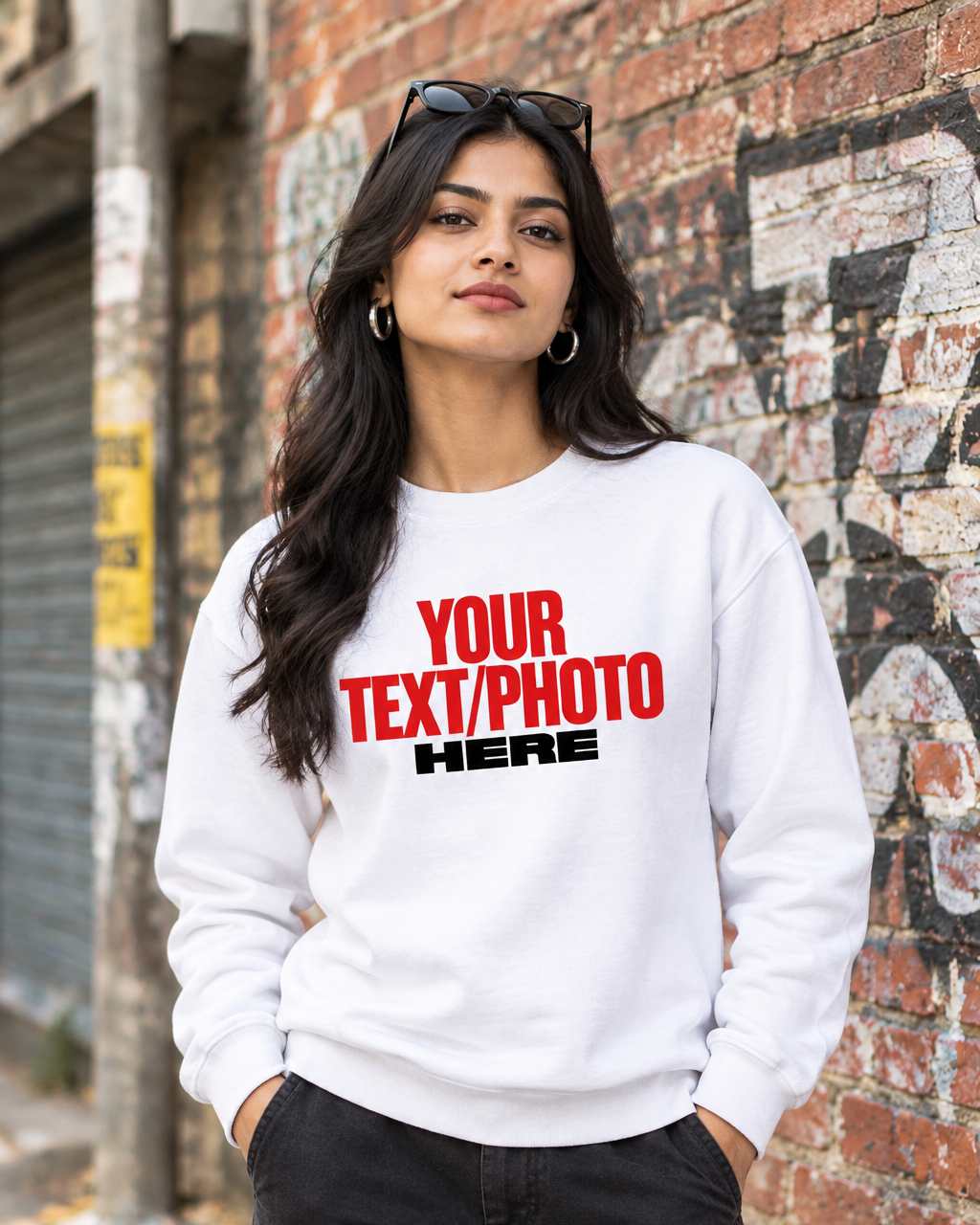 White Sweatshirt Female